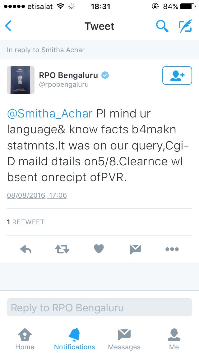 Smitha_Achar's tweet photo. @sujatasuri @SushmaSwaraj @mediacrooks totally understand. Take a look at how they reply https://t.co/PI59354lMT