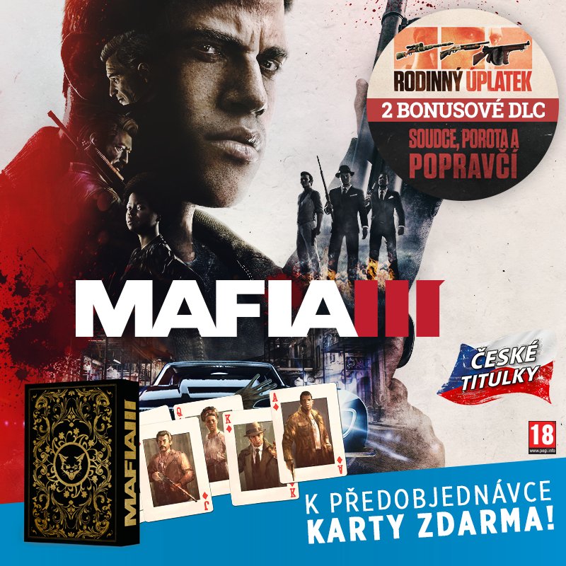Mafiánské karty a kotel DLCéček ke každé  objednávce Mafia III. Jste připraveni na pořádný bit.ly/mafiansky_poker ?