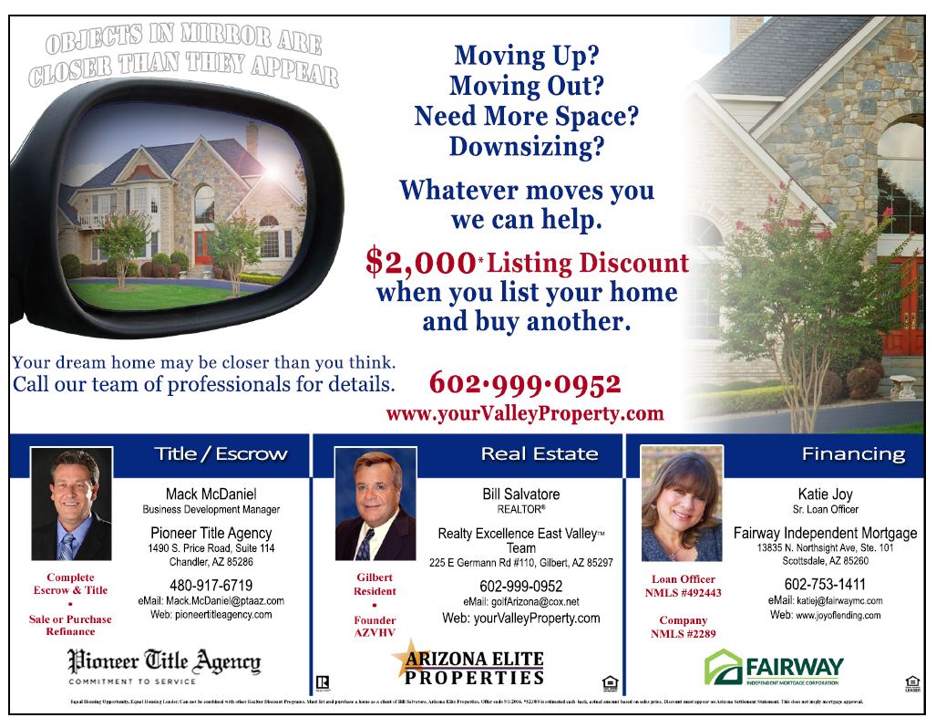 Have you out grown your home?  We can help yourValleyProperty.com / #GilbertRealEstate #BillSalvatore #AZVHVHeroes