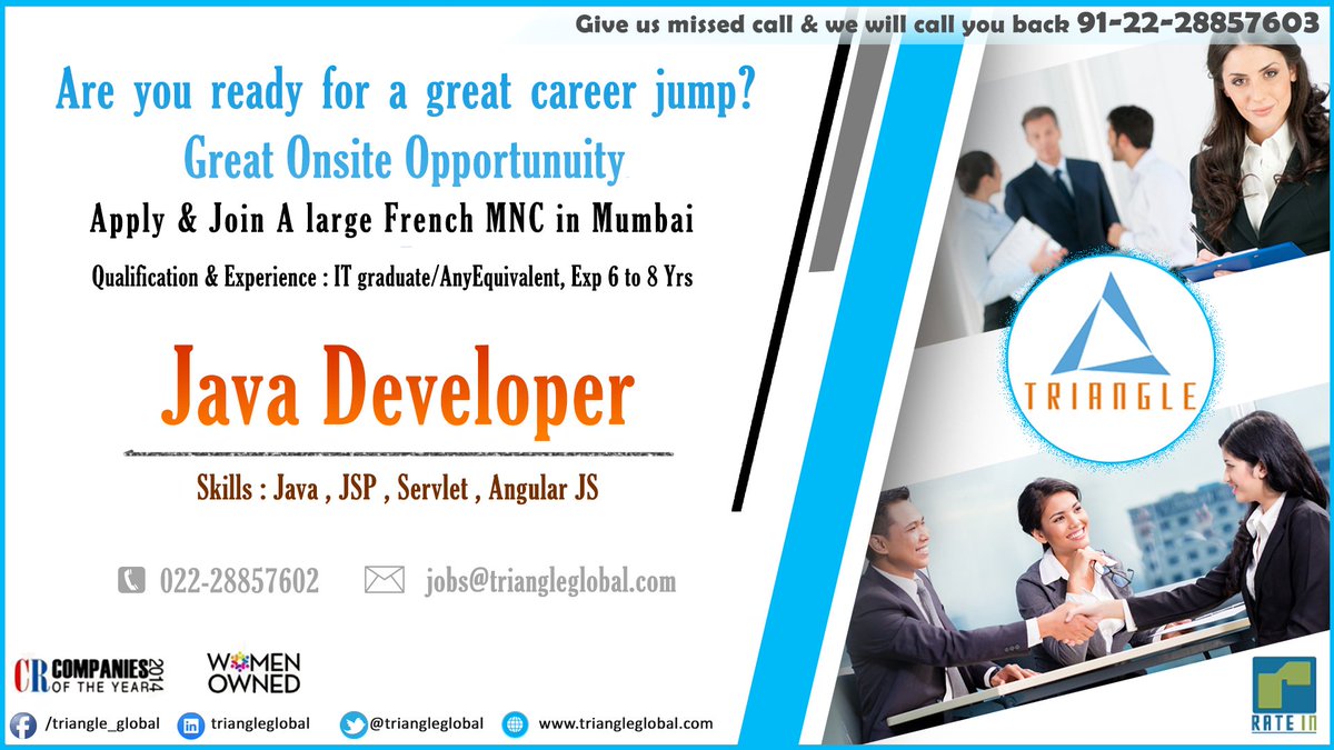 Triangle_Global's tweet photo. #JAVA #Developer https://t.co/Zu3jkUxjRK #ITjobsbyTriangle https://t.co/vyOw8at3Dv