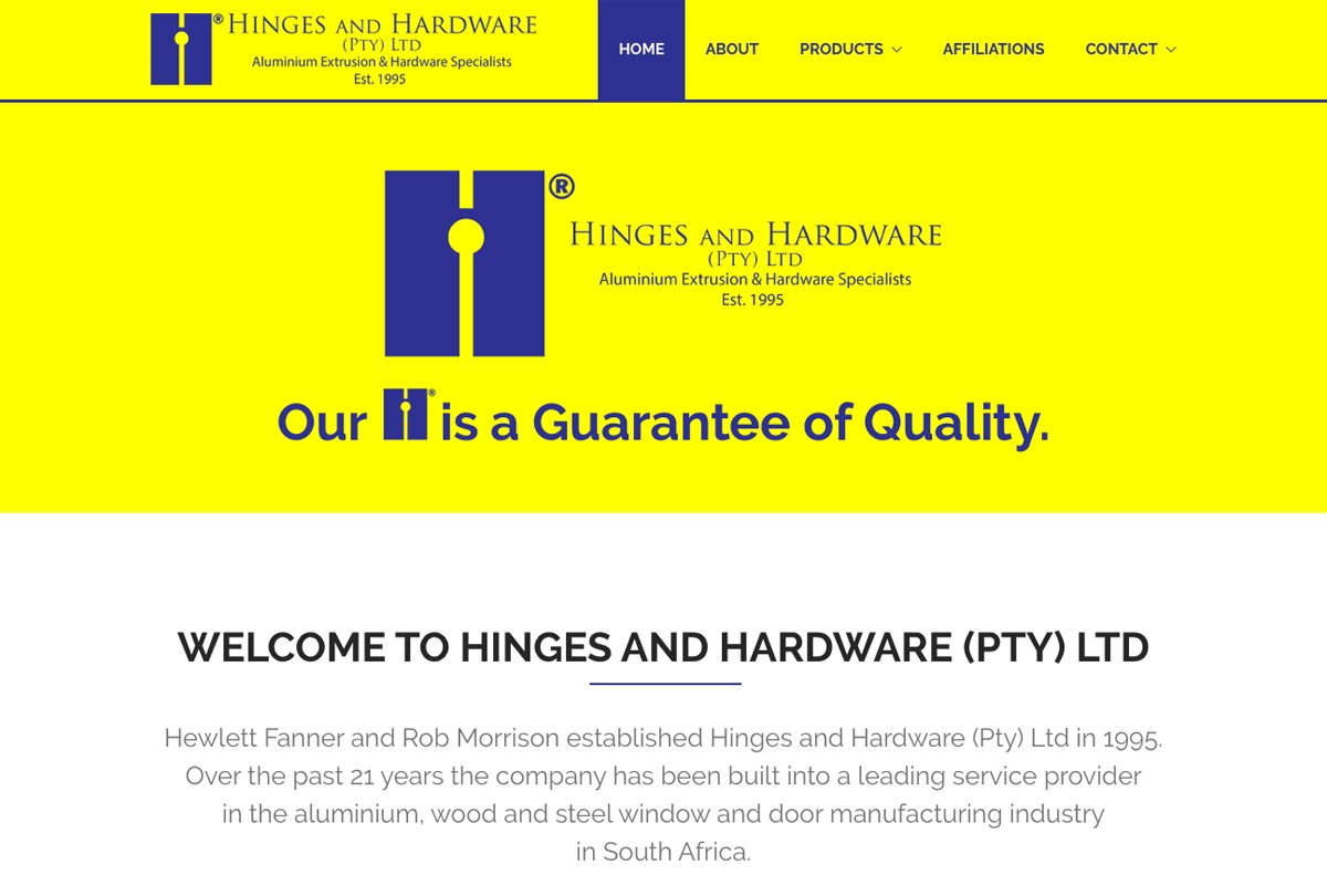 smashingcoza's tweet photo. Hinges and Hardware (Pty) Ltd - https://t.co/MqJqzhuw8z. This website is clean, precise and professional. https://t.co/z4QUQbu9LT