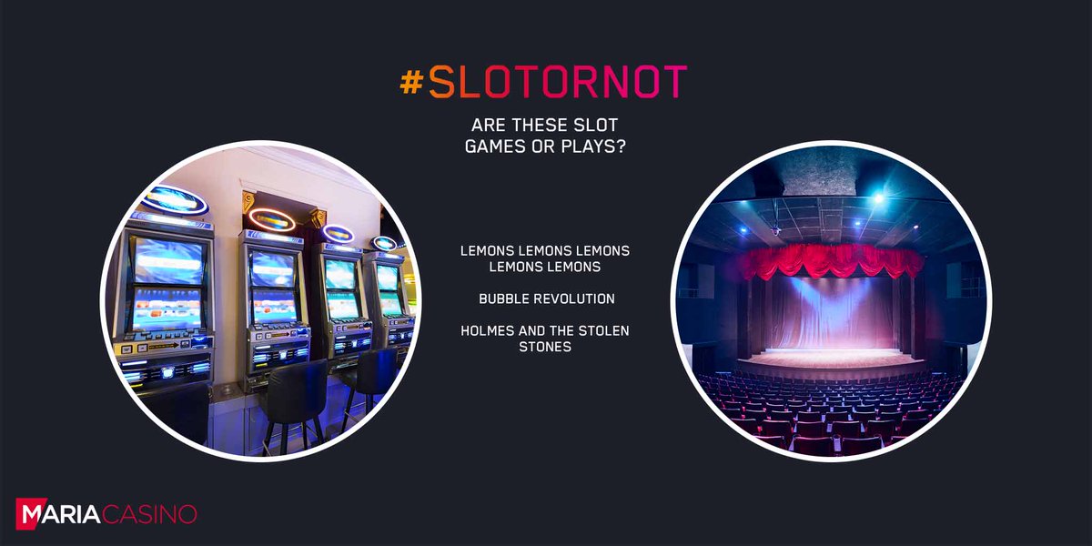 MariaCasinoUK's tweet photo. Time for another round of #SlotorNot! Are these slot games on Maria, or plays at the #EdFringe? https://t.co/BilIq9rhOh