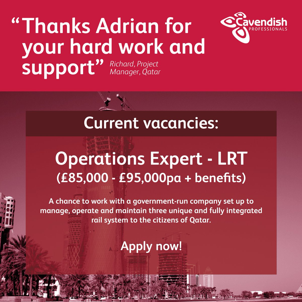 cavendishpros's tweet image. Are you interested in this great opportunity? Contact Will today! bit.ly/2beTrYC #OperationsExpert