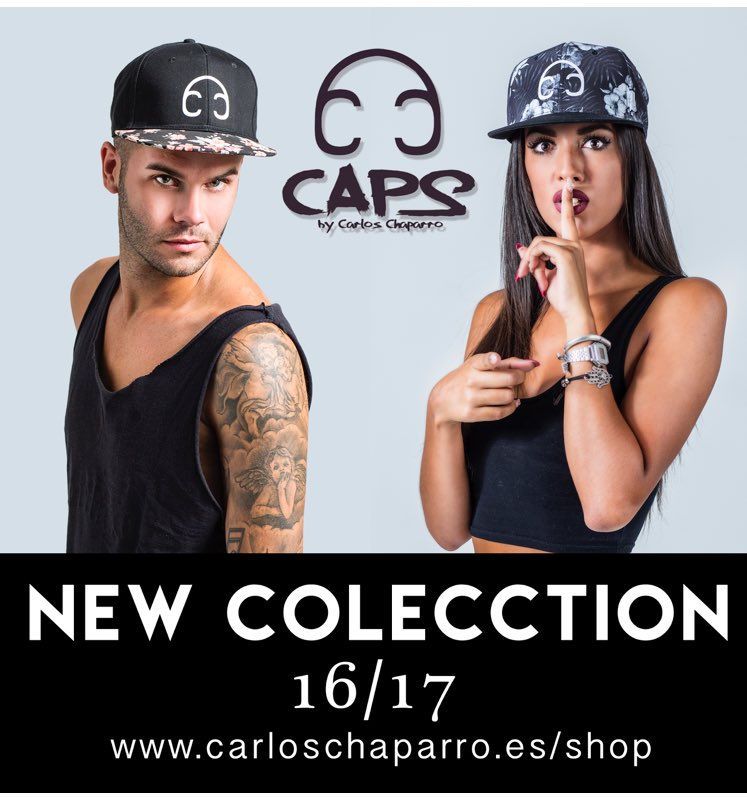 Ya a la venta la nueva colección de mis gorras, envios a toda españa en 24hrs. Visita carloschaparro.es/shop 🔉🤘🏻👊