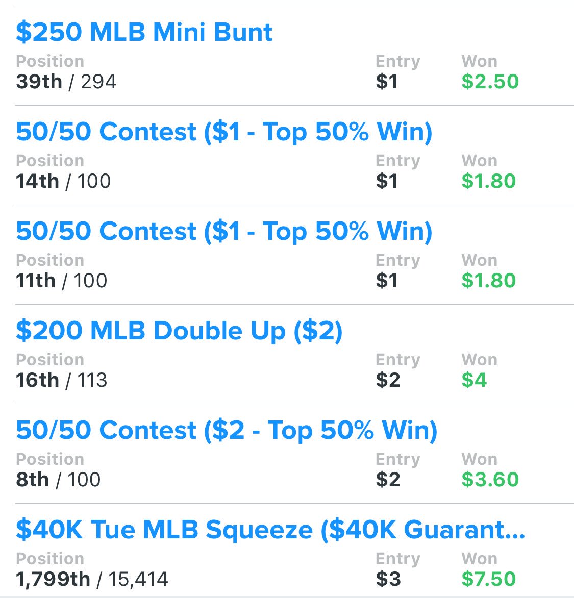 BillNg511's tweet image. Another victory for #MLB tools @erickeiser @gmandisco and bump up @mygoatscore squad #Draftshot