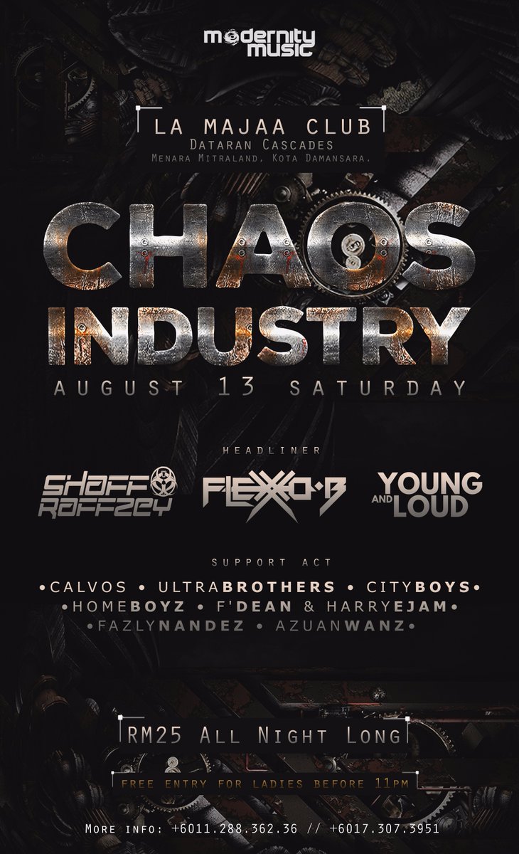 ShaffRaffzey's tweet photo. #CHAOSINDUSTRY happening this SATURDAY. Mark ur date and make ur way to La Majaa Club! Be there music lovers! https://t.co/tRc69LapYw