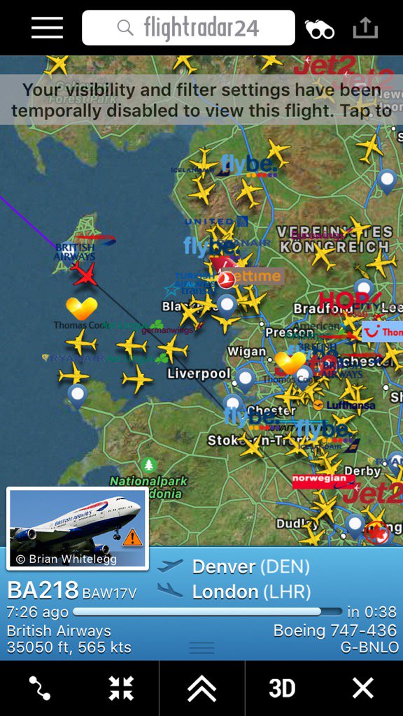 Flight_NEWS24's tweet photo. ---BREAKING NEWS---#Flight #BA218 from Denver to London
https://t.co/Pcrv4Ncq8J #squawk7700 #emergency https://t.co/h7hrufMM0i