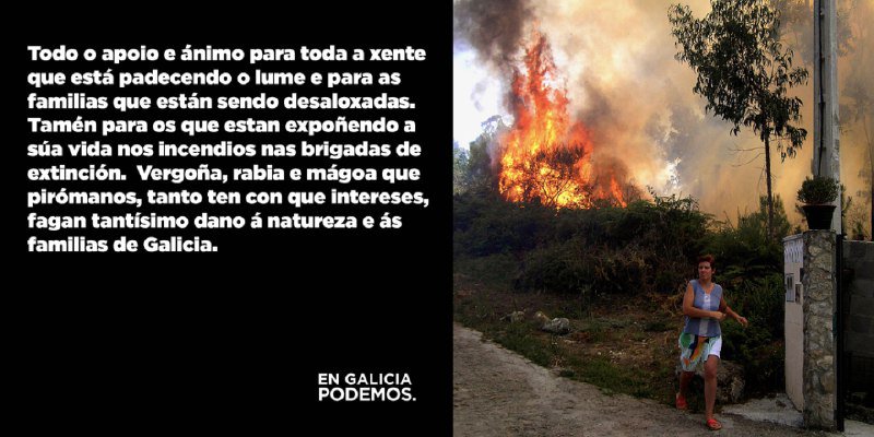 Podemos_Galicia's tweet photo. #ArdeGalicia e mentres que fai Feijóo? Coma sempre mira cara outro lado. https://t.co/cIcP2Tu6Ma