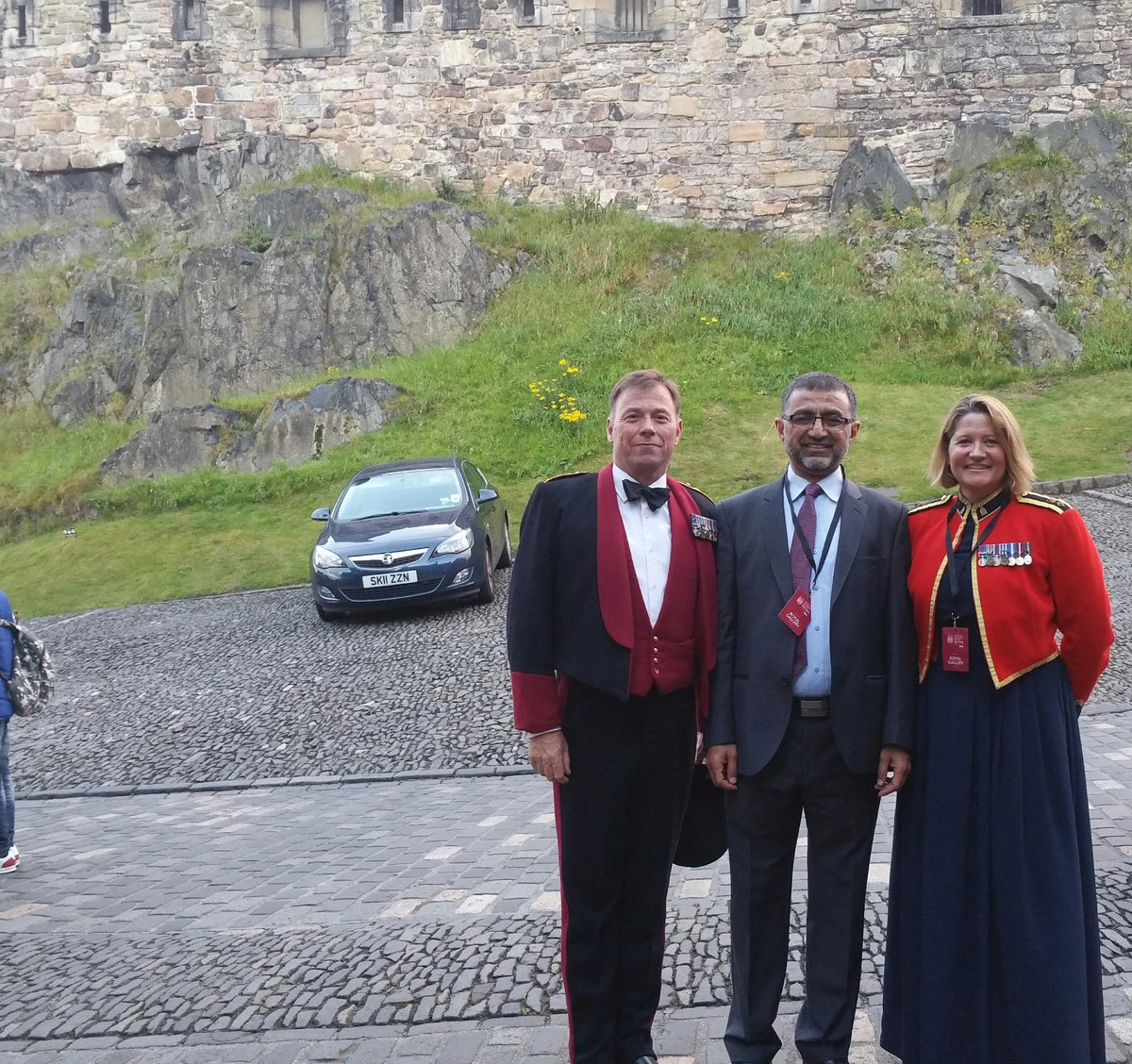 AASaif's tweet photo. At #EdinCastle for #EdinTatoo with my hosts Col Philip Harrison and LtCol Rosie Stone 42nd Infantry Regiment. @1BMHC https://t.co/vtW2tJJzeE