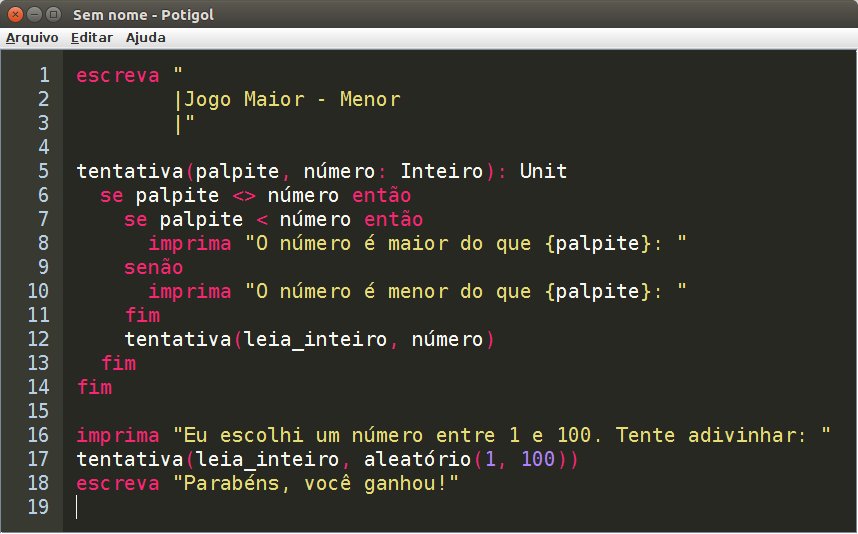 potigol's tweet image. Linguagem Potigol: É possivel criar um jogo sem usar variáveis? github.com/potigol/Potigo… #ProgramaçãoFuncional