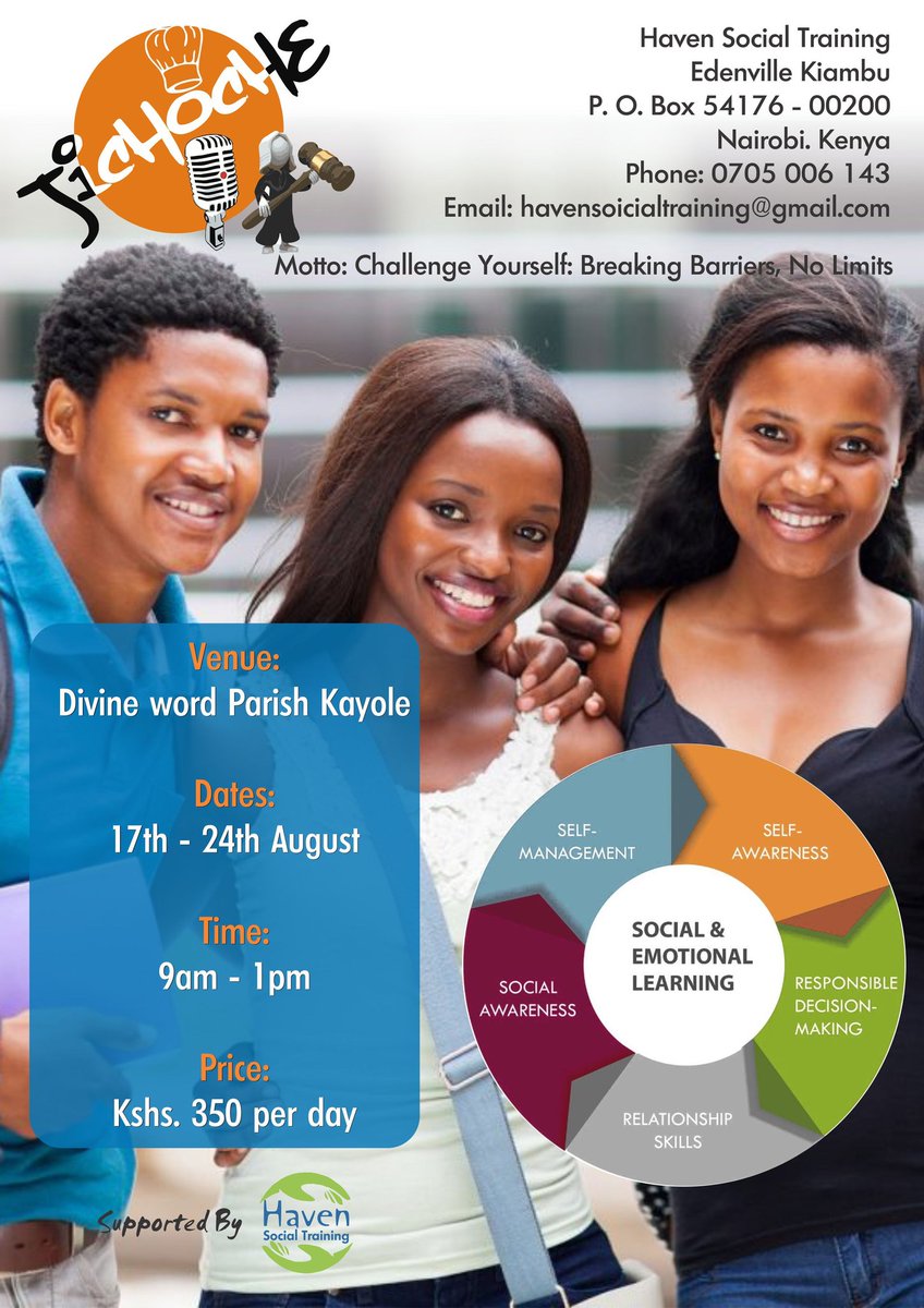 MbogohSusan's tweet photo. #JICHOCHE. A  fun and training for the youth during the holidays. 17th August to 26th August. https://t.co/0OIfg9LTEL