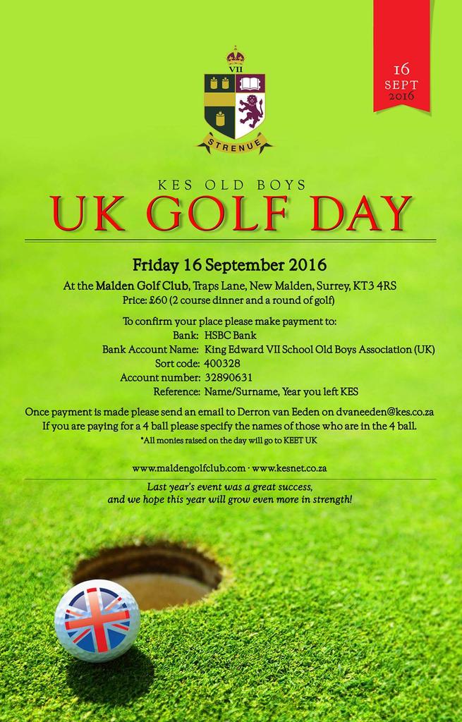 KingEdVIISchool's tweet image. #RedReminder @KingEdVIISchool #OBA #RedGolf #UKGolfDay Bookings with @DerronvE @InfoKeet