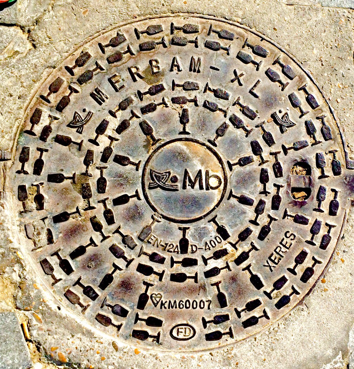 <a href="/SherryWines/">Sherry Wines Int.</a> manhole cover for #fontsunday <a href="/nikki_vz/">nikki villagomez</a> <a href="/DesignMuseum/">the Design Museum</a>