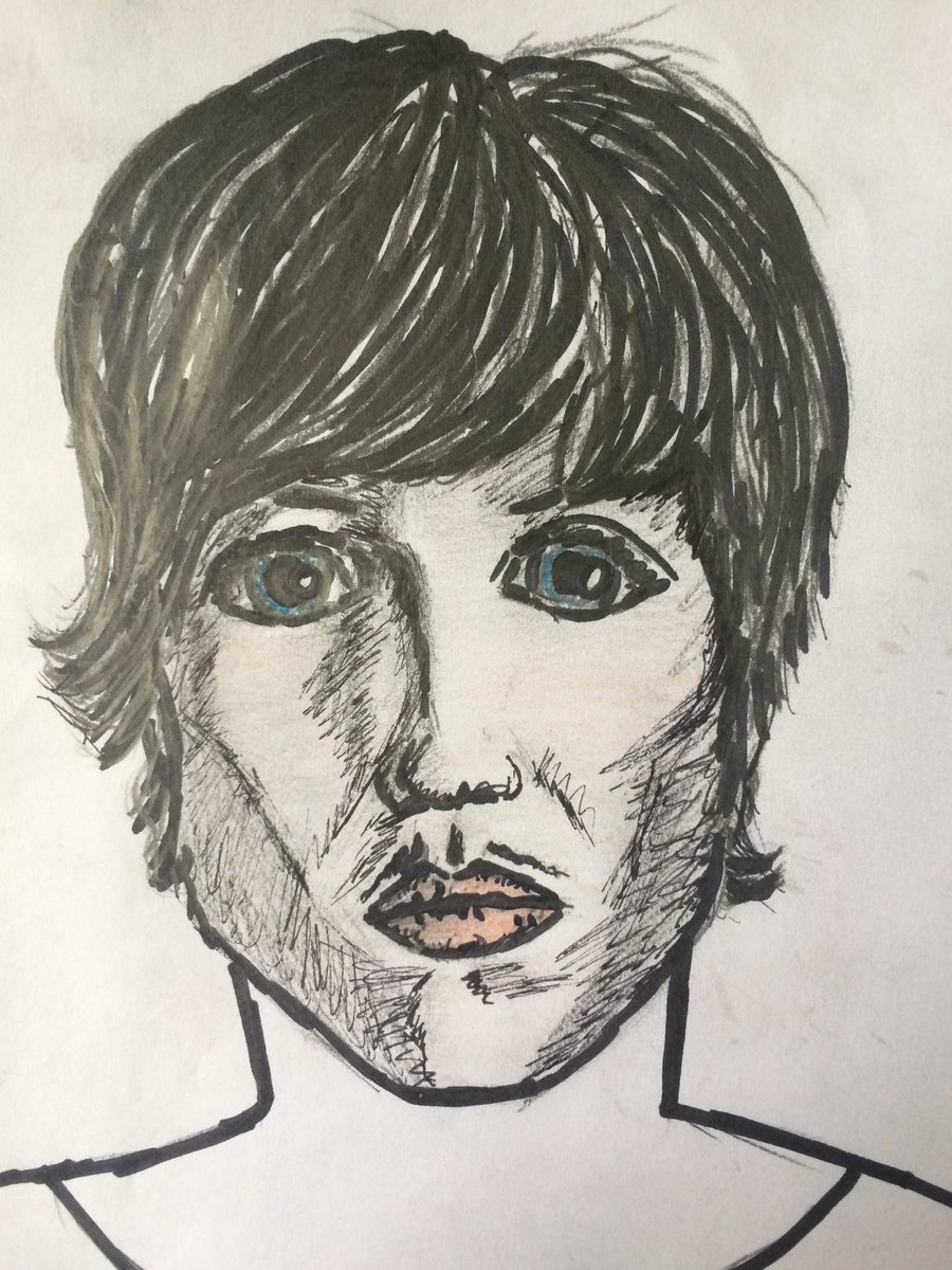KAmisicn's tweet photo. Again i attempted to draw Oli Sykes. @olobersyko https://t.co/QgkUTdLzaB