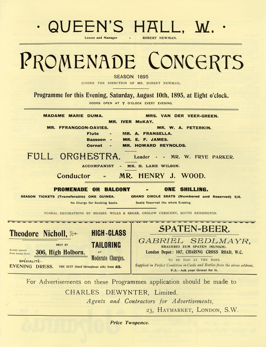 #otd in 1895 the very first <a href="/bbcproms/">BBC Proms</a> concert was held. Happy birthday, and here's to the next 121! 🎂🎈