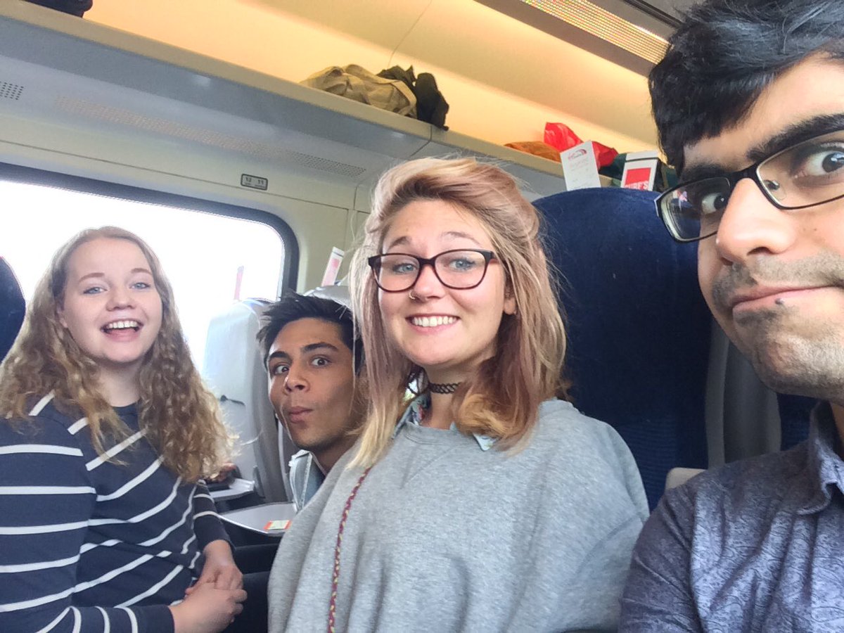 LizardsEdFringe's tweet photo. On the train up to Edinburgh! #EdFringe here we come https://t.co/QvxLXPJvUd