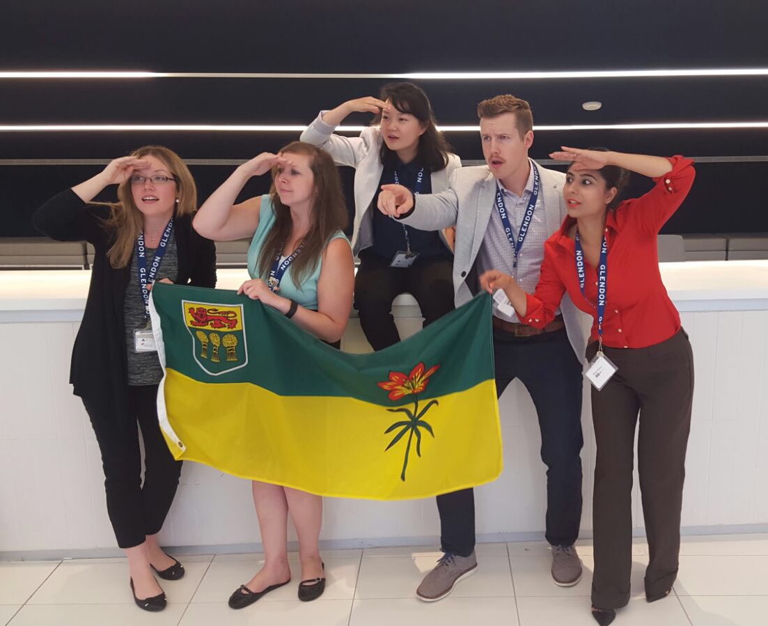 mcfarljo's tweet photo. We're excited to have 5 staff from @JASask at #JANGLE this year! Some (maybe just me) call us the Fab 5! #TeamSask https://t.co/YIo8nHGAlH
