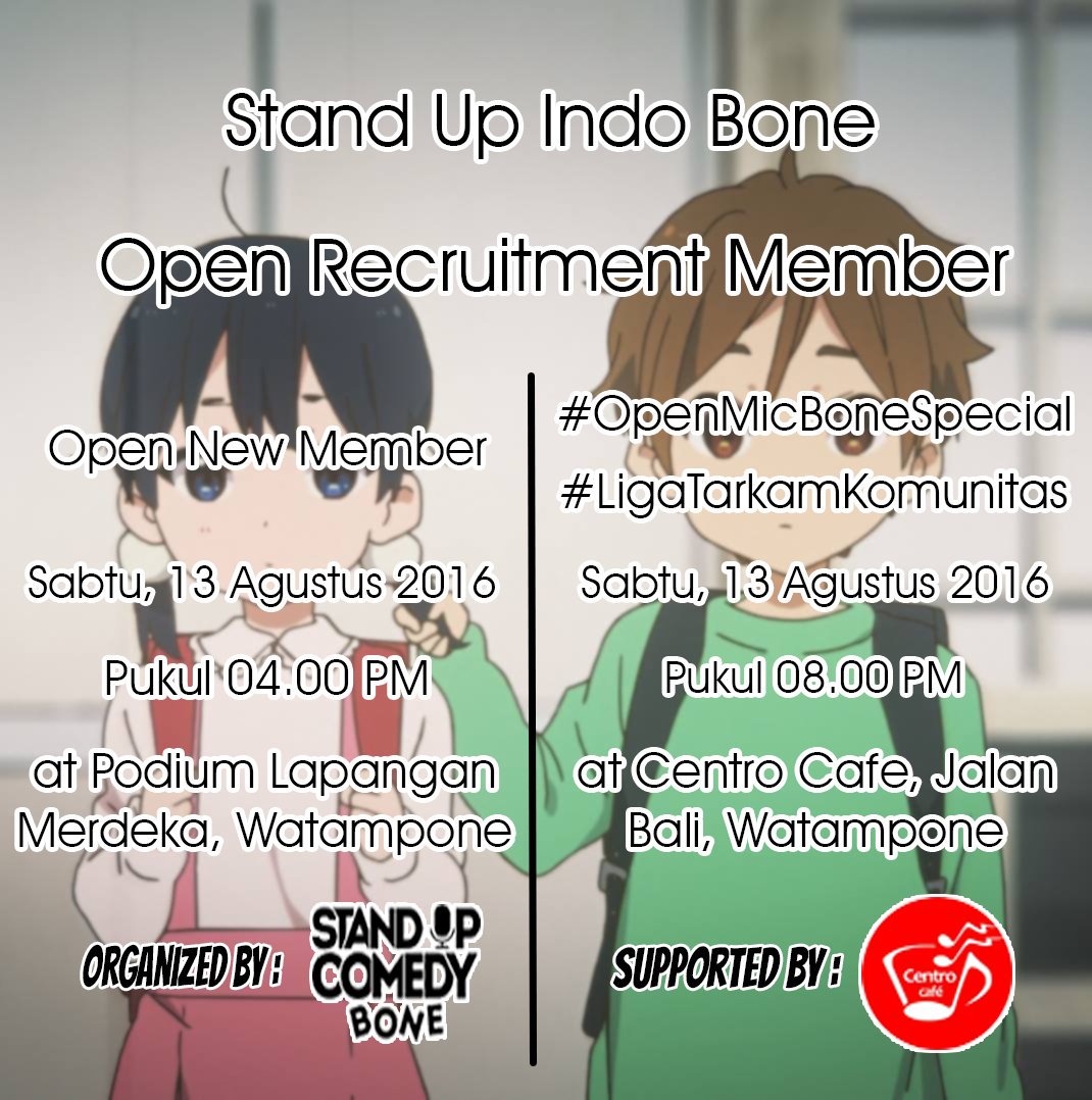 Kami Open New Member Loh! Bacaki poster sappo! Cc @StandUpIndo <a href="/StandUp_CELEBES/">StandUpComedyCelebes</a> <a href="/mohammedsabeq/">بق</a> <a href="/AnjasChambank/">ANJAS CHAMBANK</a> ^^