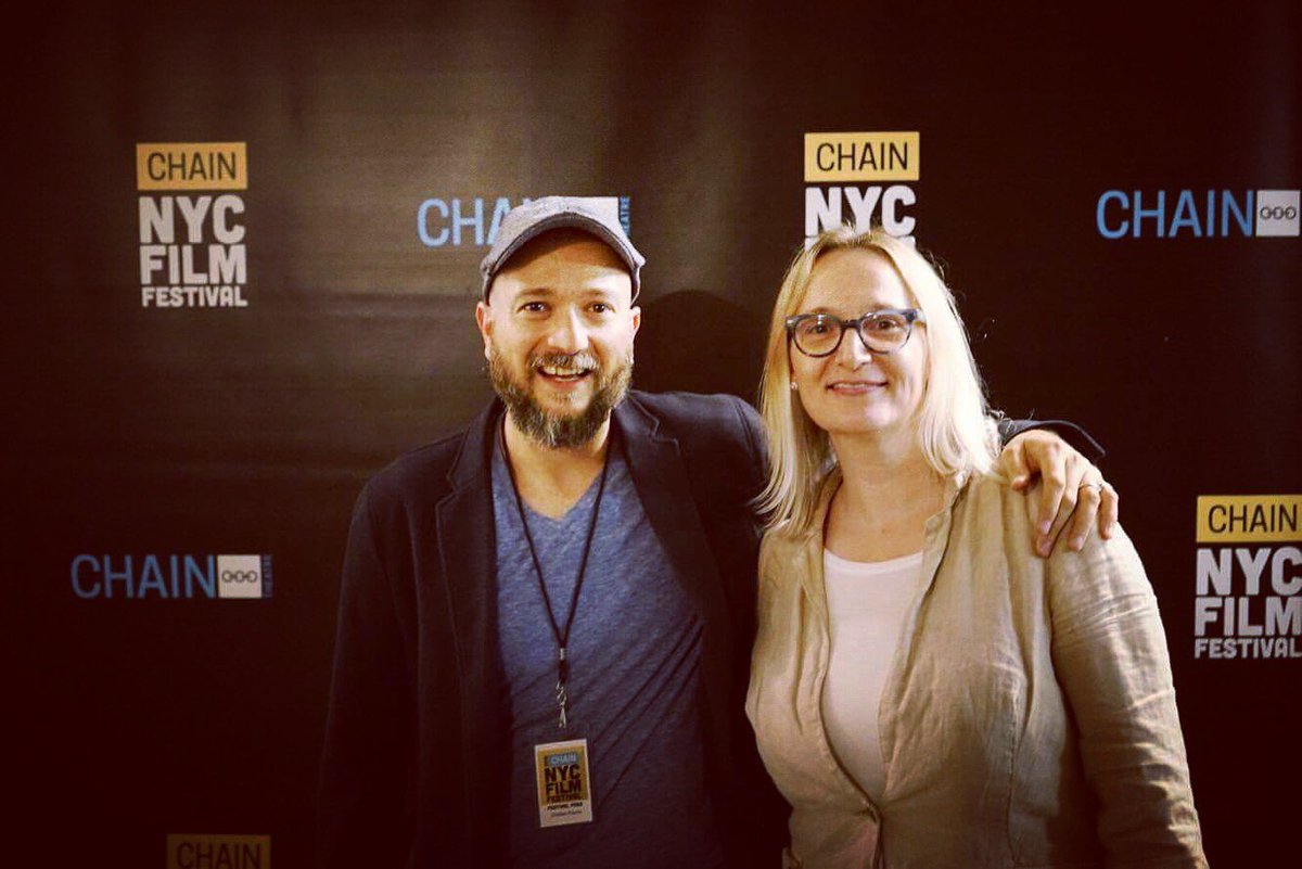 Waitingdocu's tweet photo. @piazzesco with #producer @BethdiSanto last #monday #italians #waitingscreening @ChainFilmFest #nyc #eastvillage TY https://t.co/mXvkJaLDkl