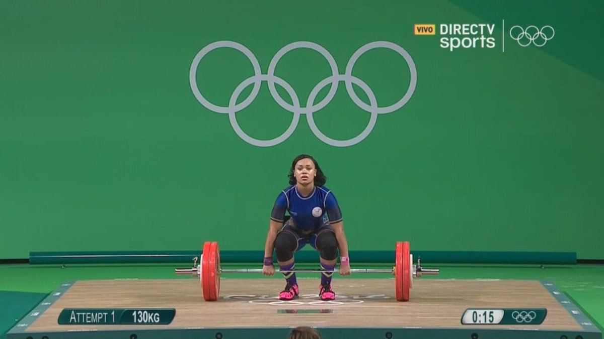 DeporteEc's tweet photo. ¡La #ECU Neisi Dajomes 1º en el grupo B de los 69 kg! Levantó 130 en envión y 107 en arranque. Total 237 kg #Rio2016 https://t.co/DjOsIB4PTI