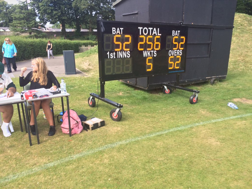 Romany declare at 256-5 at Chichester. Berkeley and Halstead (J, for the avoidance of doubt) 52* each.