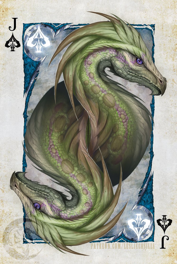TheMightyMae's tweet photo. First piece in my Savage Majesty series; Jack of Spades! I <3 painting Dragons ^.^
#playingcarddeck #savagemajesty https://t.co/gvhh4iZpjR
