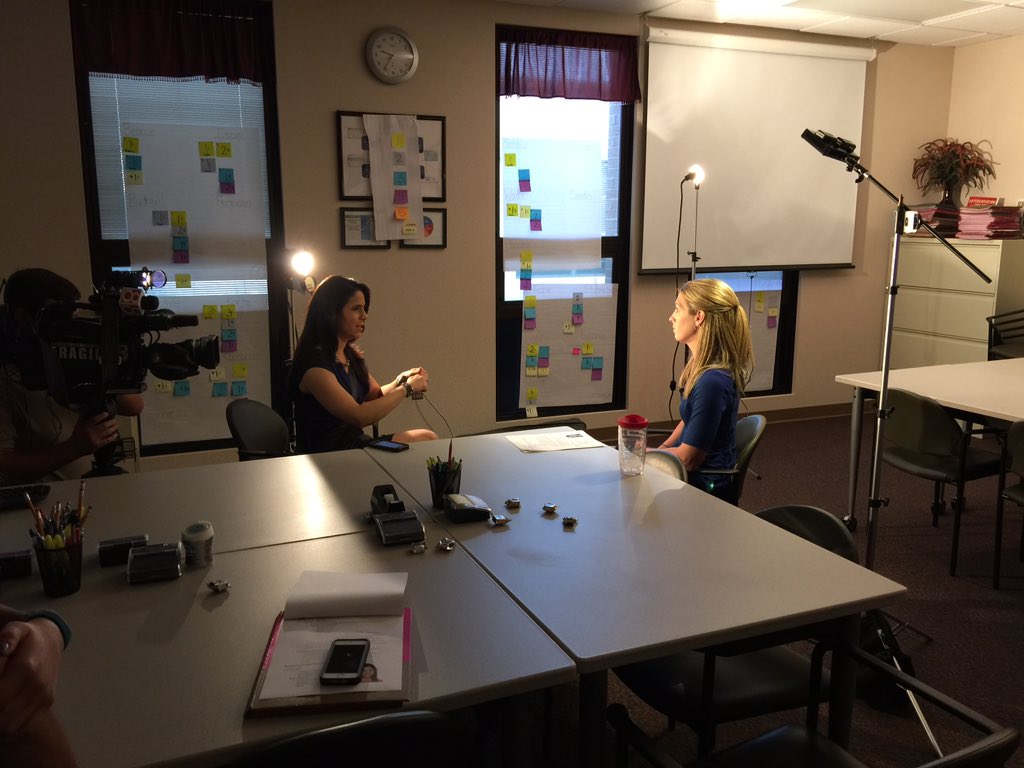 SFE_3820's tweet photo. Thanks @LaurenLowrey_8 for visiting today! Can't wait to see the story on our @SFEstrong initiative! #stoutfieldgood https://t.co/hNSyBMoaye