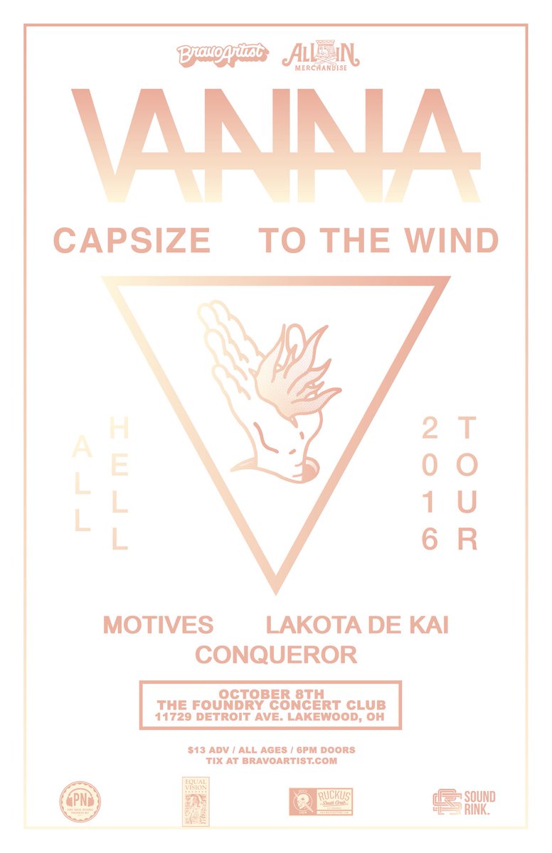 JUST ANNOUNCED! <a href="/VannaBoston/">VANNA</a> <a href="/capsizeband/">Capsize</a> @TOTHEWINDnw &amp; more at @foundrylakewood on 10/8! On sale Friday!