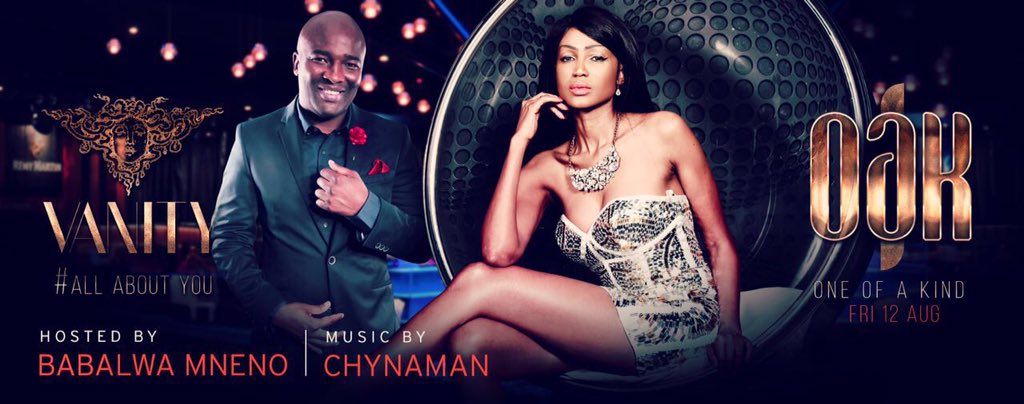 Your host <a href="/barbiliscious/">Babalwa Mneno</a> is in effect this Friday .. Come &amp; celebrate #1OAK Friday's <a href="/Vanity_PTA/">Vanity Club</a>