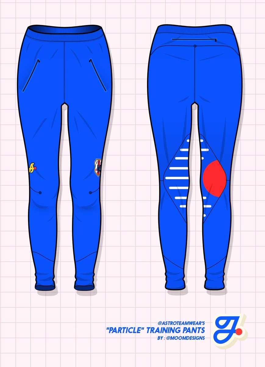 moomdesigns's tweet photo. the Particle training pants by @AstroTeamwear for #samuraiblue #japan. #design #graphicdesign #sportswear https://t.co/5ZO7aupPsF