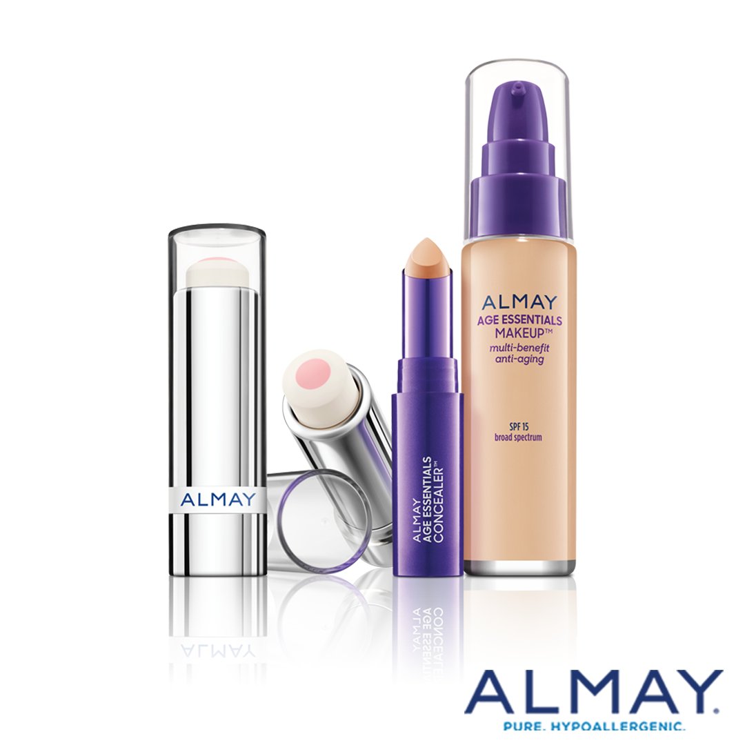 almaycanada's tweet photo. Moisturizing and anti-aging with SPF, the NEW Almay Age Essentials Collection is perfect for those on the go! https://t.co/H6iqMwh9sd