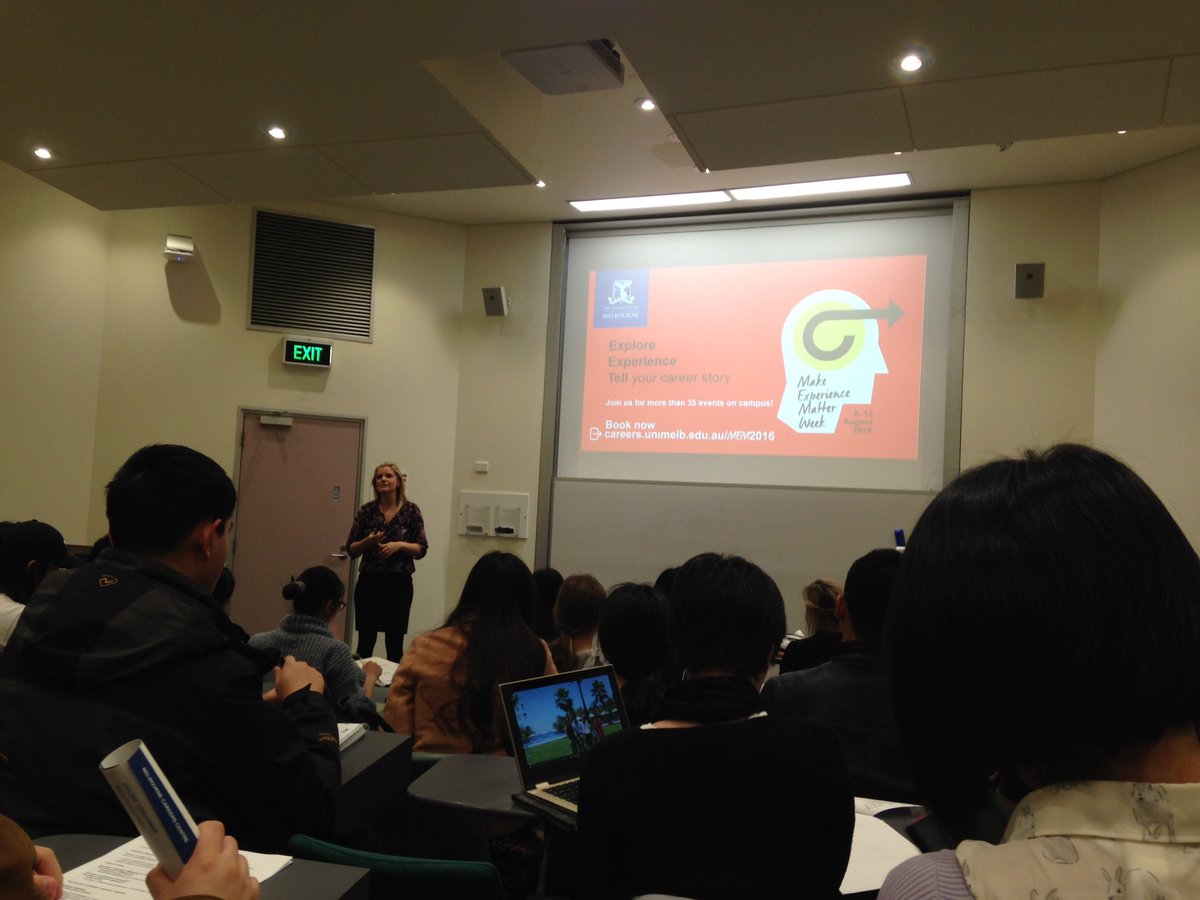 luisdgonzalezc's tweet photo. #MEM2016 Excellent events @unimelb . Ultimate Guide for Resumes and Cover Letters with @CareersUoM https://t.co/p26s1KeYZ5