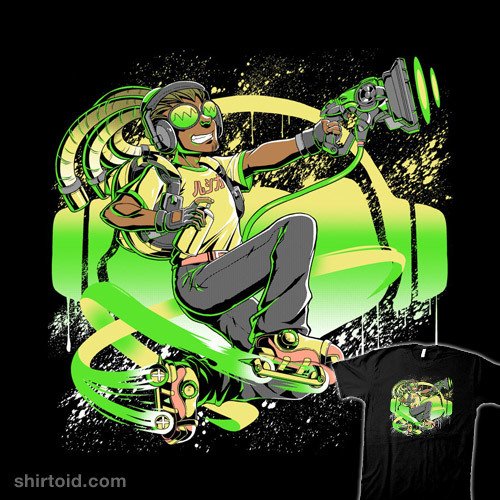 shirtoid's tweet photo. "Jet Set Lucio" by Coinbox Tees is $10 today https://t.co/AhUa7HpeL0
#coinboxtees #gaming #lucio #overwatch https://t.co/HmhaqHxe3g