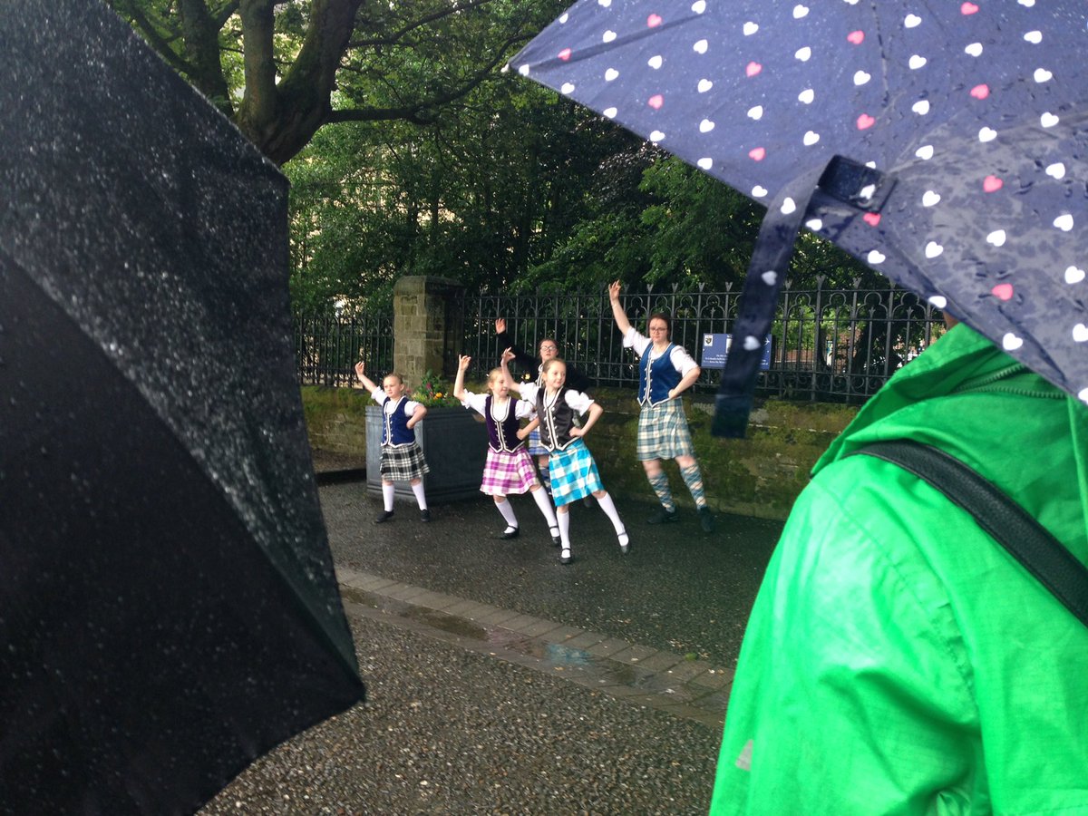Despite the weather there are plenty out enjoying maiden city festival