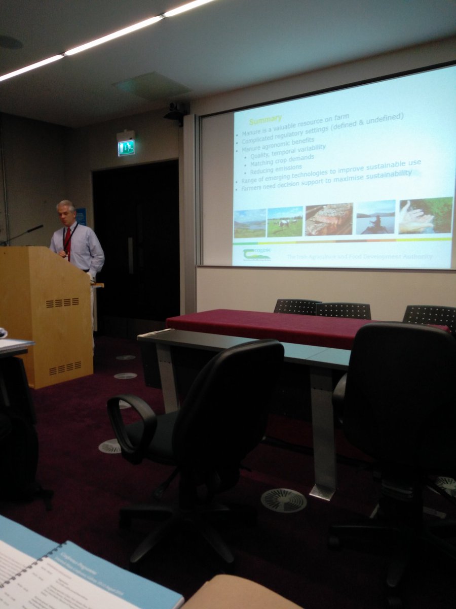 dairywater's tweet photo. Interesting presentation by Dr. Karl Richards of Teagasc #livestockwaste2016 https://t.co/OrpXGGduWQ