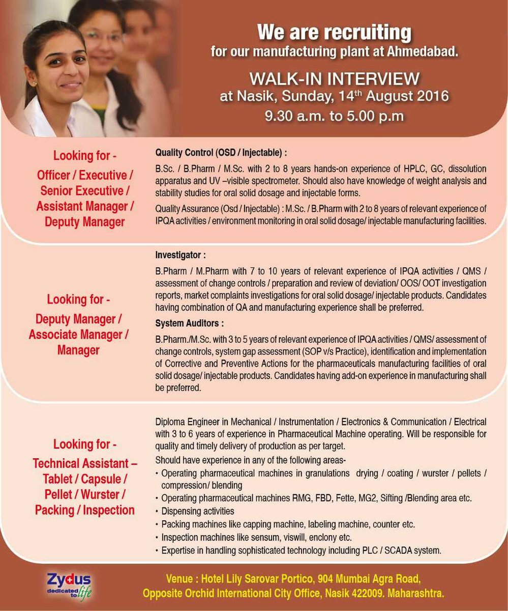 prashant__shrma's tweet photo. @zydusuniverse #pharmajobs #jobs #pharmawalkin https://t.co/aSLpXQJmVR