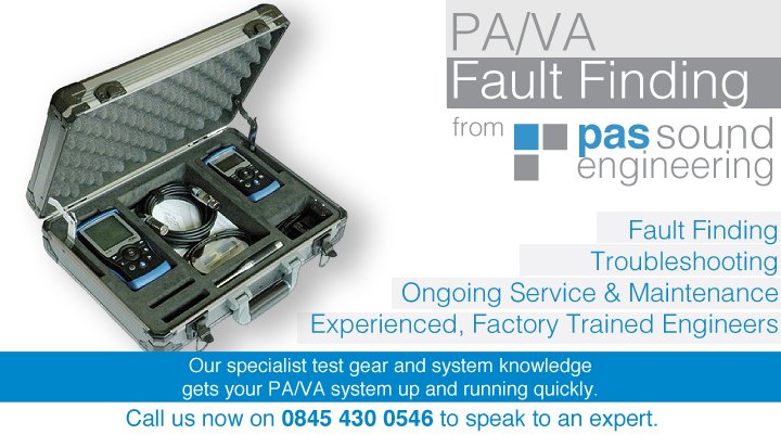 Public_Address's tweet image. Public Address/Voice Alarm fault finding &amp;amp; troubleshooting from PAS Sound. Call us now to speak to an expert!