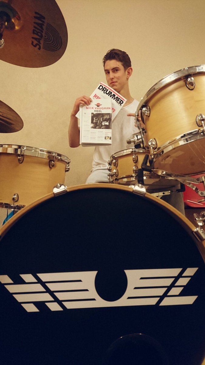 HeelLondon's tweet photo. Pick up this month's #DrummerMagazine to catch Nick talking about what inspires him and all things Heel @iDrumMag <3 https://t.co/TRlmd71Hz5