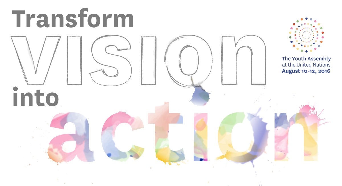 YouthAssembly's tweet photo. What #vision do you have for the future? It's time to transform it into action at the #YouthAssembly! https://t.co/drVSsC0j2l