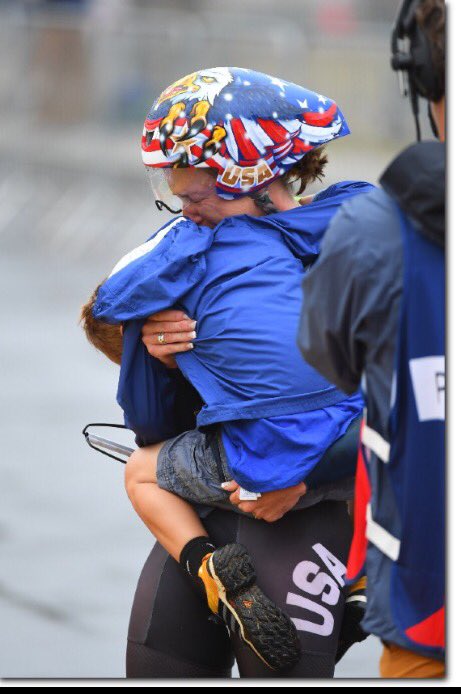 Gold medal hug! Congrats Kristin! #kristinarmstrong , #idahosgoldengirl