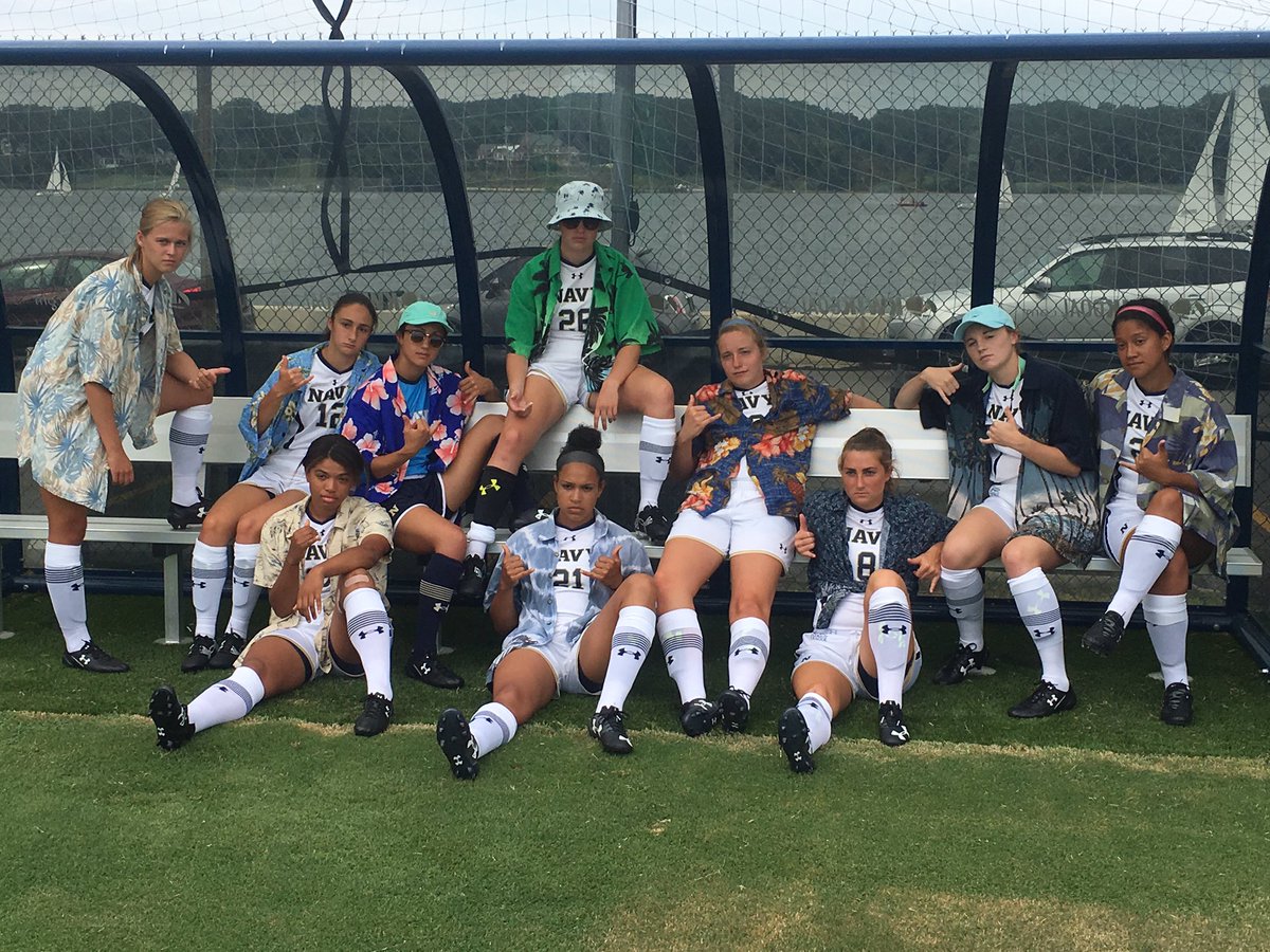 NavyWSoccer's tweet photo. These 10 sophomores are taking the relaxed approach before the season opener vs. Stanford. #10Days @NavyAthletics https://t.co/ct7A9Ca0wD