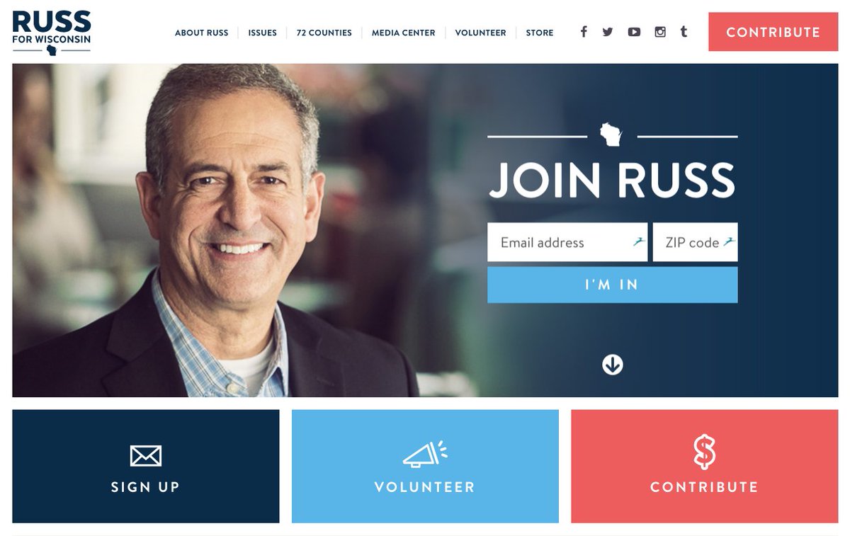 WideEyeCo's tweet image. Congrats to Wide Eye client @russfeingold on winning the #WIPrimary yesterday. #teamruss russfeingold.com