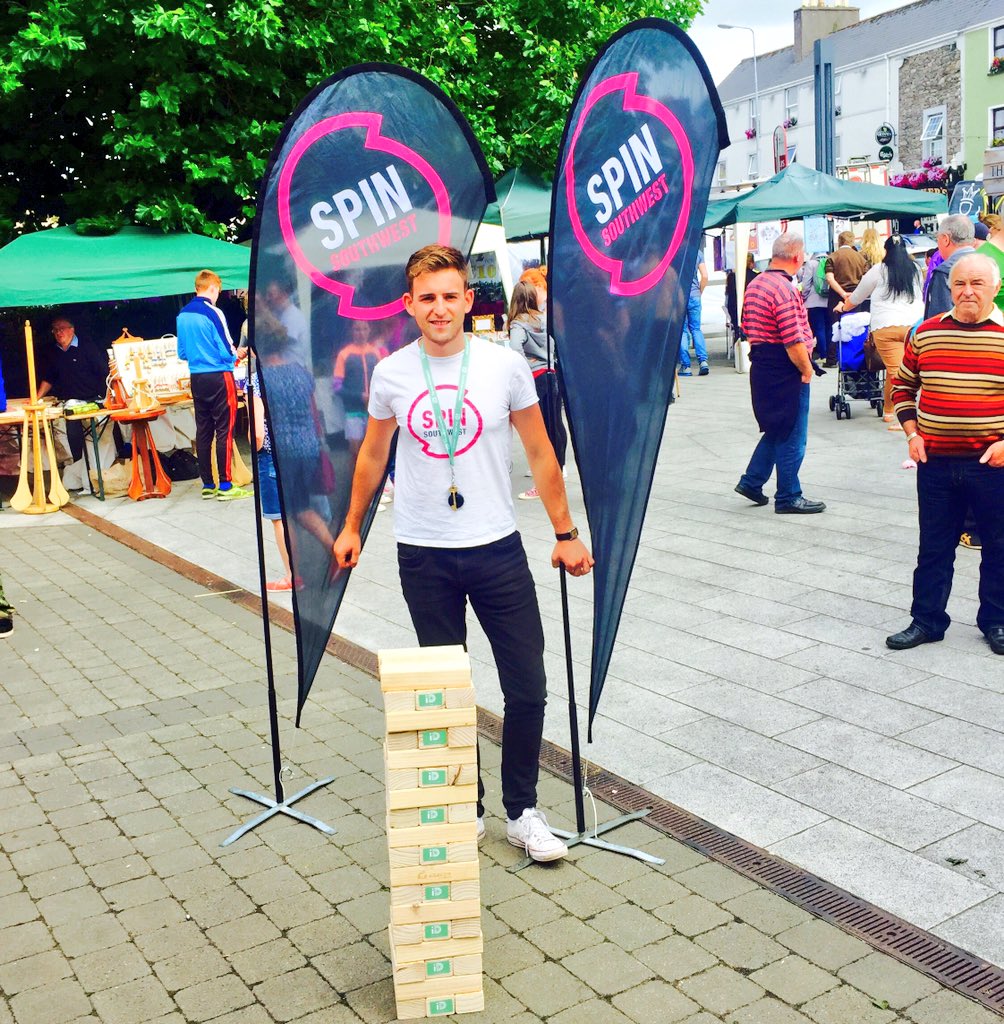SPINSouthWest's tweet photo. The #SPINIs are playing Jenga with @iDMobileIreland at Puck Fair in Killorglin come play to win some great prizes🐐🎁 https://t.co/aFdiLgbfIR