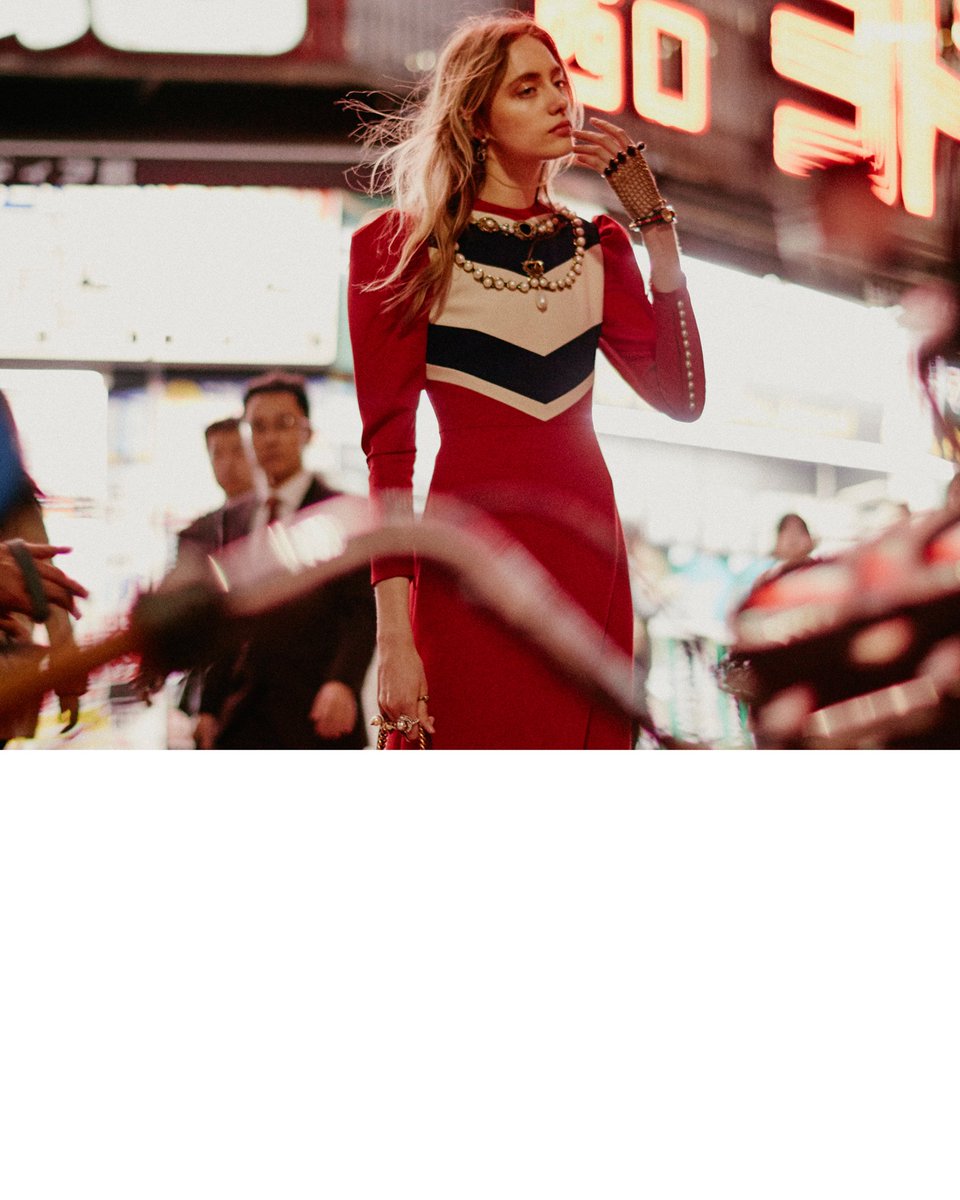 gucci's tweet image. A retro athleticism inspiration is woven through pieces from the #GucciFW16 collection.