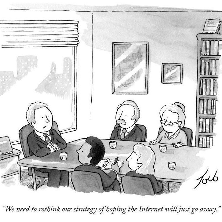 SARAHAMDAN's tweet photo. Overheard in newspaper/magazine meetings everywhere? Lol... #itsalldigital #futureofjournalism https://t.co/qqwum6YSvT