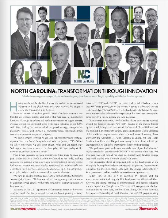 Business, tourism, political and education leaders say innovation creates opportunity in #NC ow.ly/ccQl3036EkV