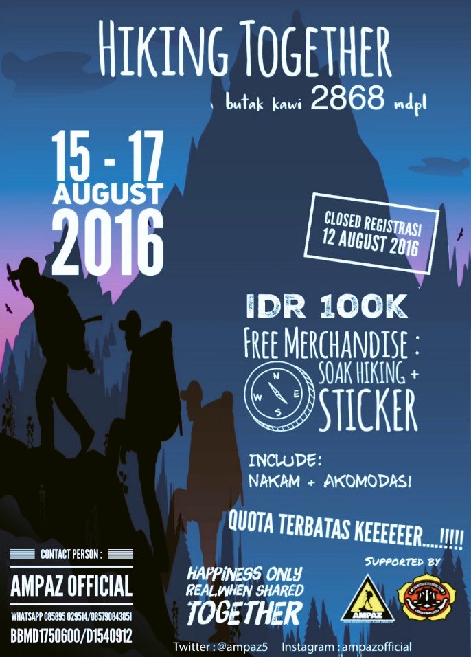 ampaz5's tweet photo. @hikersindonesia salam lestari 👍😃 https://t.co/zruNUNnCSV