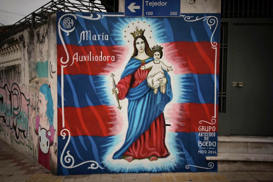HistoriaCASLA's tweet photo. Los colores que nos llenan el alma fueron tomados del manto de María Auxiliadora hace más de cien años. https://t.co/xKcTfzyKwj