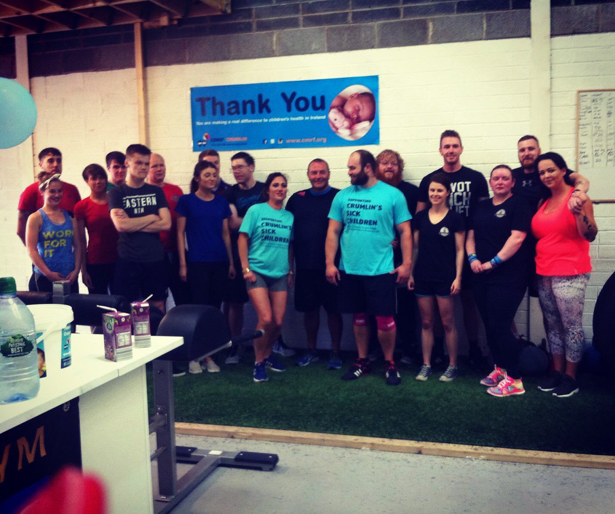 KAOS_gym's tweet photo. The Whole squad at our liftathon for #crumlinchildrenshospital where we lifted over 670,000kg #fitfam #irishfitfam https://t.co/YkFbwdLGbL