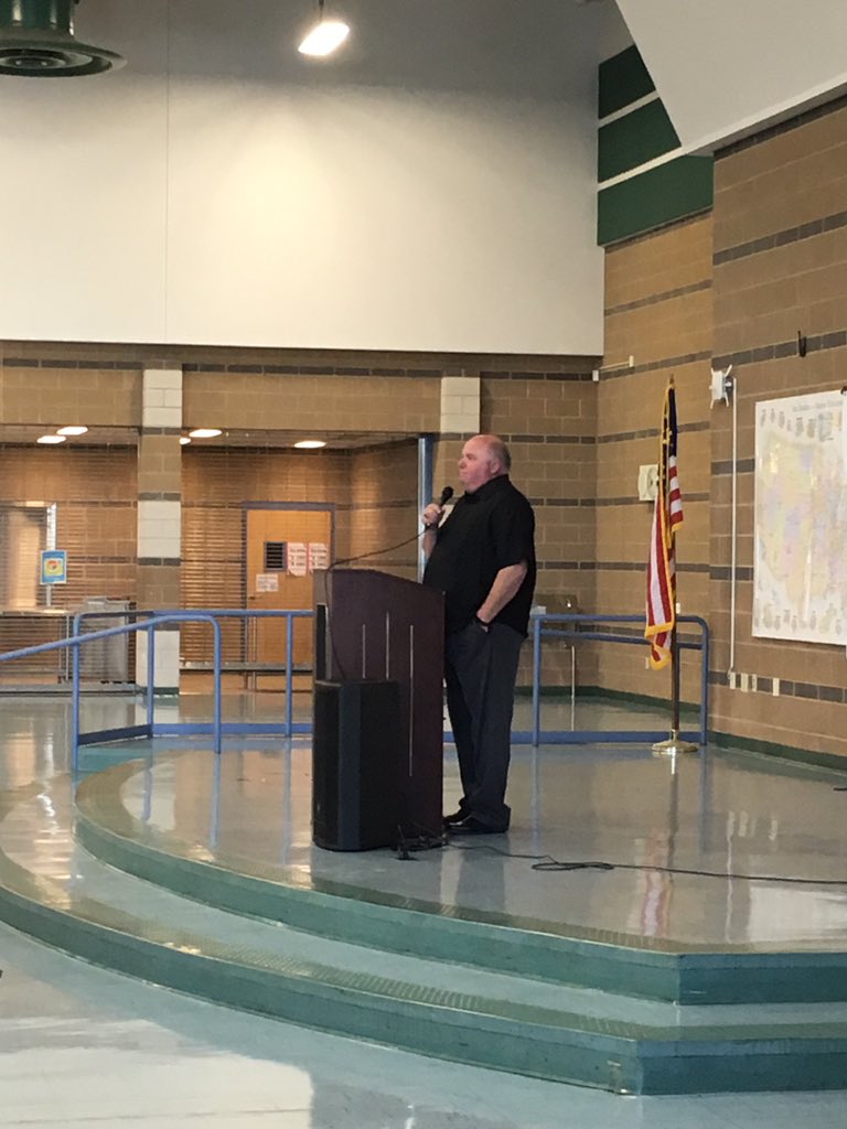CCSDMagnet's tweet photo. Paul Campbell: Our goal is to create engaged and compassionate citizens through an IB education. #CCSDIB https://t.co/mU8vAVNQgz